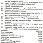 AIOU B.COM Past Paper Business Taxation