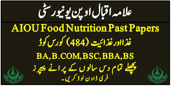 Download Code 484 AIOU BA Past Papers